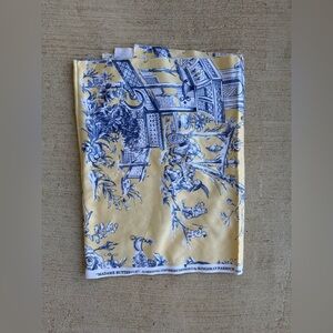 Kingsway Fabrics Roseguard Finish Blue & Yellow Toile Chinoiserie, .47/yd